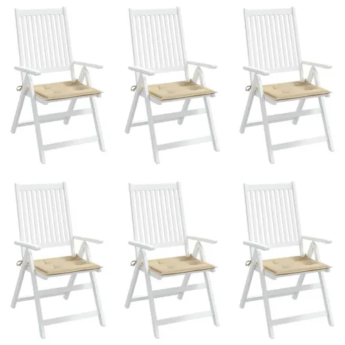 Jastuci za vrtne stolice 6 kom bež 50x50x3 cm od tkanine Oxford - Bež 50 x 50 x 3 cm 6 Cijena