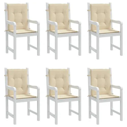 Jastuci za vrtne stolice 6 kom bež 100 x 50 x 3 cm od tkanine - Bež 100 x 50 x 3 cm 6 Cijena