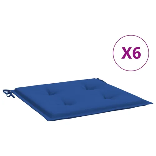 Jastuci za vrtne stolice 6 kom plavi 50 x 50 x 3 cm od tkanine - Kraljevski plava 50 x 50 x 3 cm 6 Cijena