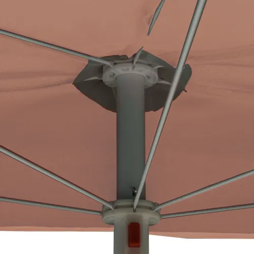 Vrtni polukružni suncobran sa stupom 180 x 90 cm terakota - Terakota 1 Terakota Cijena