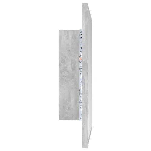 LED kupaonsko ogledalo siva boja betona 40x8,5x37 cm akrilno - Beton siva Cijena