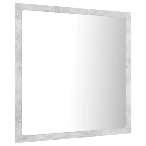 LED kupaonsko ogledalo siva boja betona 40x8,5x37 cm akrilno - Beton siva Cijena