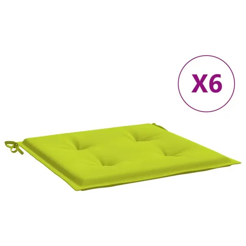 Jastuci za vrtne stolice 6 kom zeleni 40x40x3 cm od tkanine - Svjetlozelena 40 x 40 x 3 cm 6 Cijena