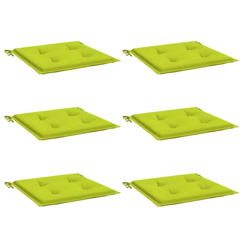 Jastuci za vrtne stolice 6 kom zeleni 40x40x3 cm od tkanine - Svjetlozelena 40 x 40 x 3 cm 6 Cijena