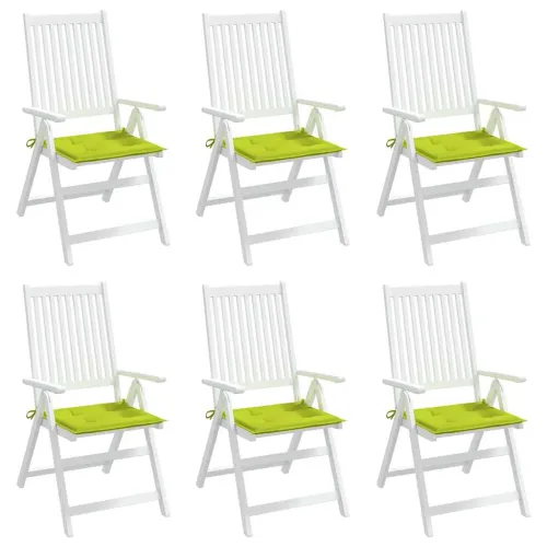 Jastuci za vrtne stolice 6 kom zeleni 40x40x3 cm od tkanine - Svjetlozelena 40 x 40 x 3 cm 6 Cijena