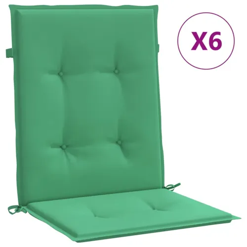 Jastuci za vrtne stolice 6 kom zeleni 100x50x3 cm od tkanine - Zelena 100 x 50 x 3 cm 6 Cijena