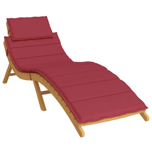 Jastuk za ležaljku boja vina 186x58x4 cm od tkanine Oxford - Boja crnog vina Cijena