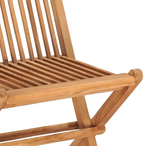 5-dijelni sklopivi vrtni blagovaonski set od masivne tikovine - Za 4 osobe (bez naslona za ruke) Četvrtasto 90 x 90 x 75 cm Cijena