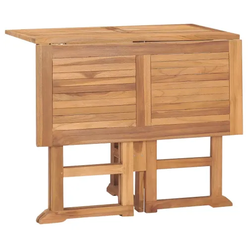 5-dijelni sklopivi vrtni blagovaonski set od masivne tikovine - Za 4 osobe (bez naslona za ruke) Četvrtasto 90 x 90 x 75 cm Cijena