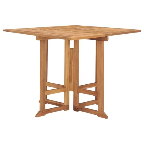5-dijelni sklopivi vrtni blagovaonski set od masivne tikovine - Za 4 osobe (bez naslona za ruke) Četvrtasto 90 x 90 x 75 cm Cijena
