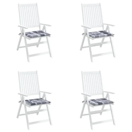 Jastuci za vrtne stolice 4 kom sivi karirani 50x50x3 cm tkanina - Sivi karirani uzorak 50 x 50 x 3 cm 4 Cijena