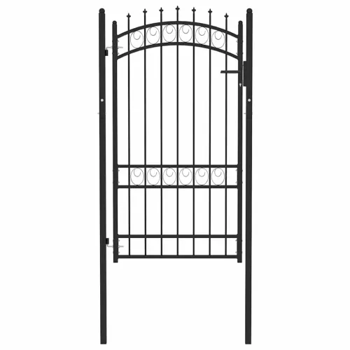 Dvorišna vrata - Vrata za ogradu EMMEN 104 x 134,5 cm Može se zaključati - Crna 103 x 134.5 cm Cijena