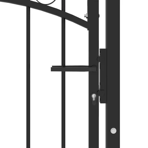 Dvorišna vrata - Vrata za ogradu EMMEN s šiljcima čelik 104x134,5 cm crna - Crna 104 x 134.5 cm Cijena