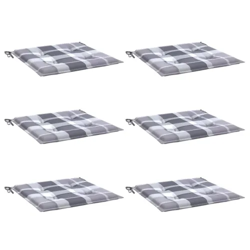 Jastuci za vrtne stolice 6 kom sivi karirani 50x50x3 cm tkanina - Sivi karirani uzorak 50 x 50 x 3 cm 6 Cijena
