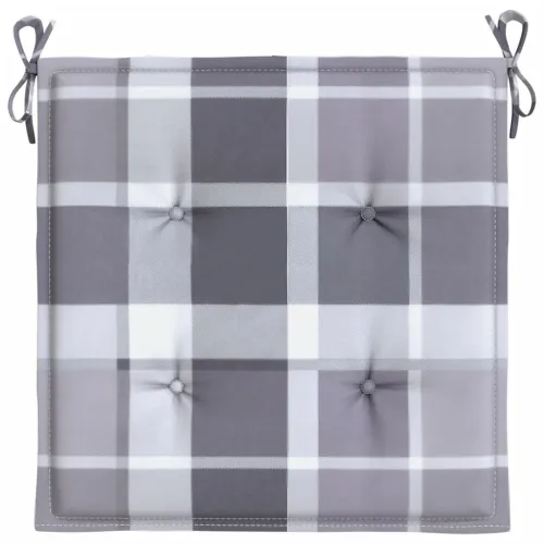 Jastuci za vrtne stolice 6 kom sivi karirani 50x50x3 cm tkanina - Sivi karirani uzorak 50 x 50 x 3 cm 6 Cijena