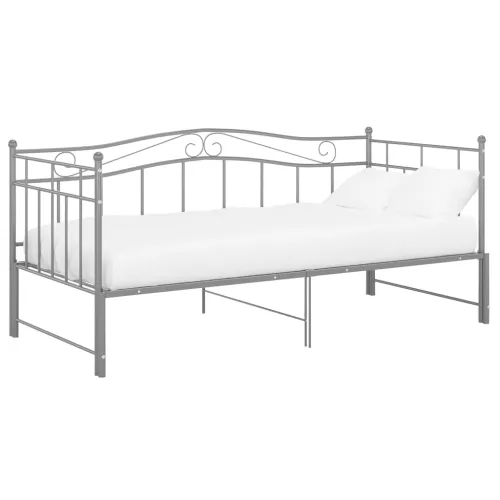 Okvir za krevet na razvlačenje sivi metalni 90 x 200 cm - Siva Cijena