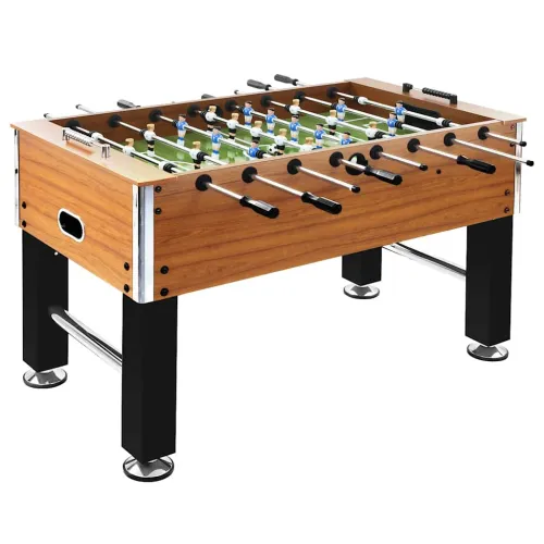 Stolni nogomet čelični 60 kg 140x74,5x87,5 cm svjetlosmeđi/crni - Svjetlosmeđa Svjetlosmeđa Cijena