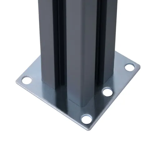Stupovi za ogradu 3 kom tamnosivi 185 cm aluminijski - Tamno siva 3 Cijena