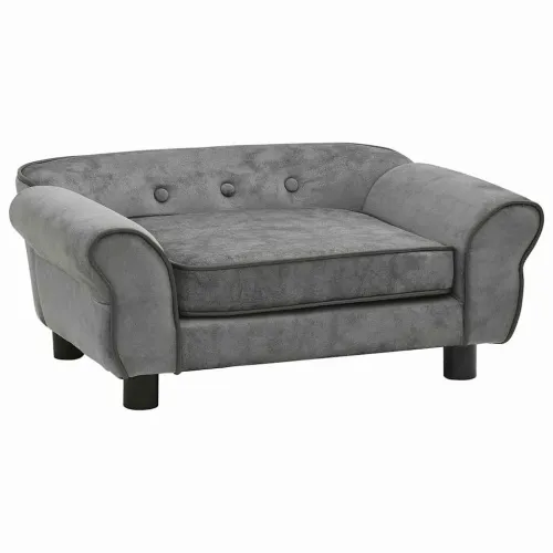 Sofa za pse tamnosiva 72 x 45 x 30 cm plišana - Tamno siva Cijena