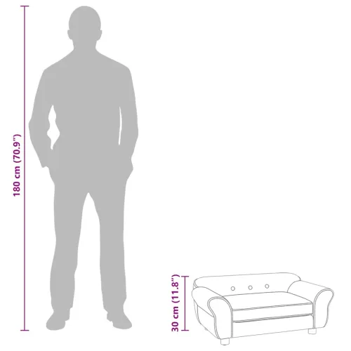 Sofa za pse plava 72 x 45 x 30 cm plišana - Plava Cijena