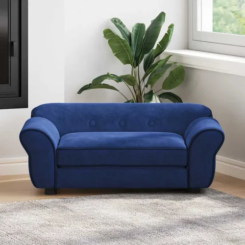 Sofa za pse plava 72 x 45 x 30 cm plišana - Plava Cijena