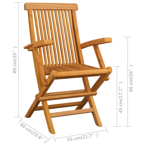 5-dijelni sklopivi vrtni blagovaonski set od masivne tikovine - Za 4 osobe (s naslonom za ruke) Osmerokut 90 x 90 x 75 cm Cijena