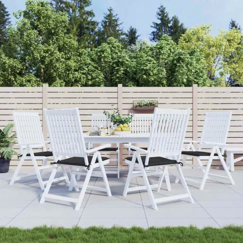 Jastuci za vrtne stolice 6 kom crni 40x40x3 cm od tkanine - Crna 40 x 40 x 3 cm 6 Cijena