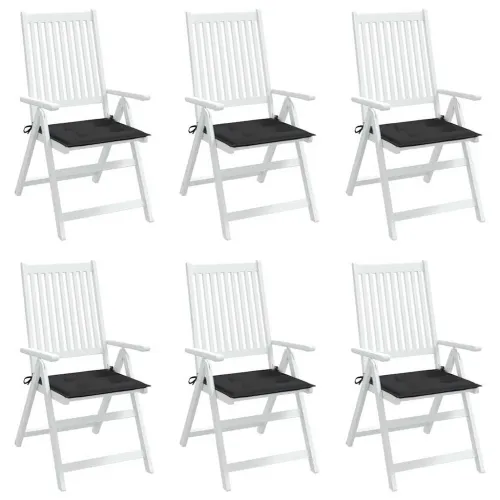 Jastuci za vrtne stolice 6 kom crni 40x40x3 cm od tkanine - Crna 40 x 40 x 3 cm 6 Cijena