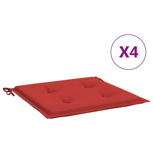 Jastuci za vrtne stolice 4 kom crveni 50x50x3 cm od tkanine - Crvena 50 x 50 x 3 cm 4 Cijena