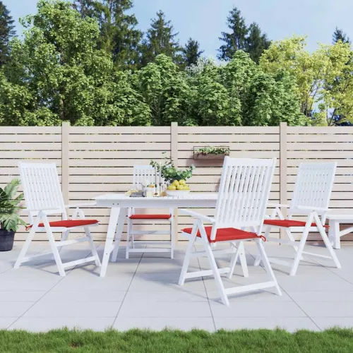Jastuci za vrtne stolice 4 kom crveni 50x50x3 cm od tkanine - Crvena 50 x 50 x 3 cm 4 Cijena