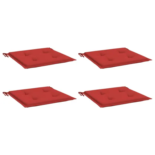 Jastuci za vrtne stolice 4 kom crveni 50x50x3 cm od tkanine - Crvena 50 x 50 x 3 cm 4 Cijena