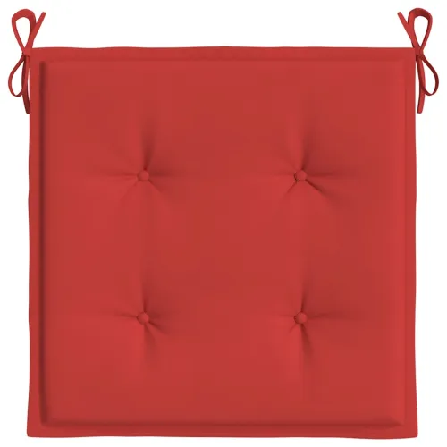 Jastuci za vrtne stolice 4 kom crveni 50x50x3 cm od tkanine - Crvena 50 x 50 x 3 cm 4 Cijena