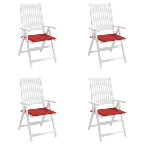 Jastuci za vrtne stolice 4 kom crveni 50x50x3 cm od tkanine - Crvena 50 x 50 x 3 cm 4 Cijena