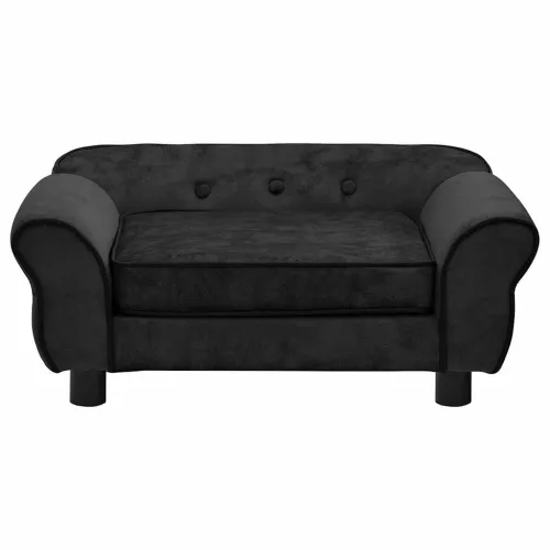 Sofa za pse crna 72 x 45 x 30 cm plišana - Crna Cijena