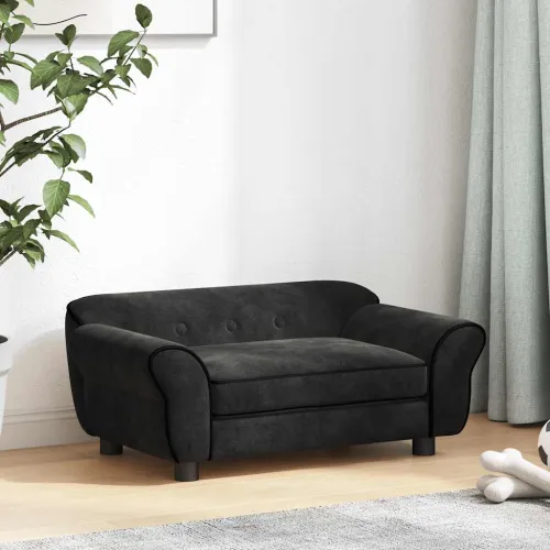 Sofa za pse crna 72 x 45 x 30 cm plišana - Crna Cijena
