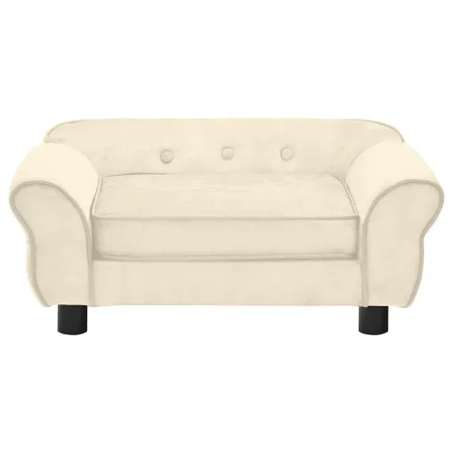 Sofa za pse krem 72 x 45 x 30 cm plišana - Krema Cijena