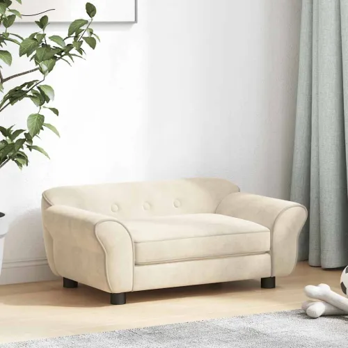 Sofa za pse krem 72 x 45 x 30 cm plišana - Krema Cijena
