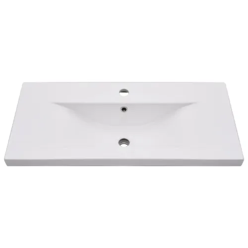 Ormarić s ugrađenim Lavabo - Umivaonikom bijeli od konstruiranog drva - Bijela 80 x 38.5 x 45 cm 1 bez slavine i odvoda Cijena