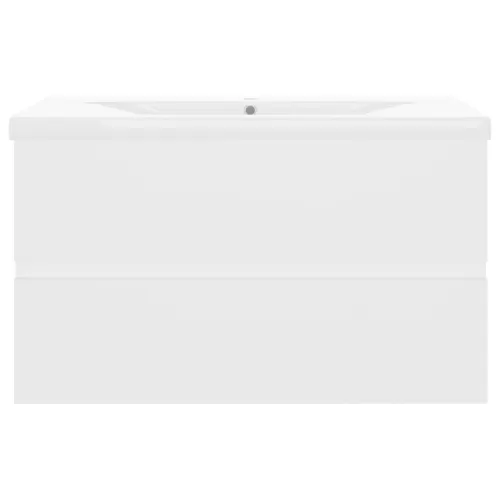 Ormarić s ugrađenim Lavabo - Umivaonikom bijeli od konstruiranog drva - Bijela 80 x 38.5 x 45 cm 1 bez slavine i odvoda Cijena