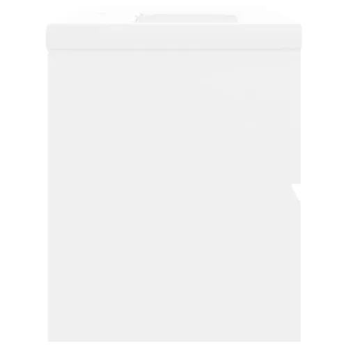 Ormarić s ugrađenim Lavabo - Umivaonikom od konstruiranog drva bijeli - Bijela 90 x 38.5 x 45 cm bez slavine i odvoda Cijena