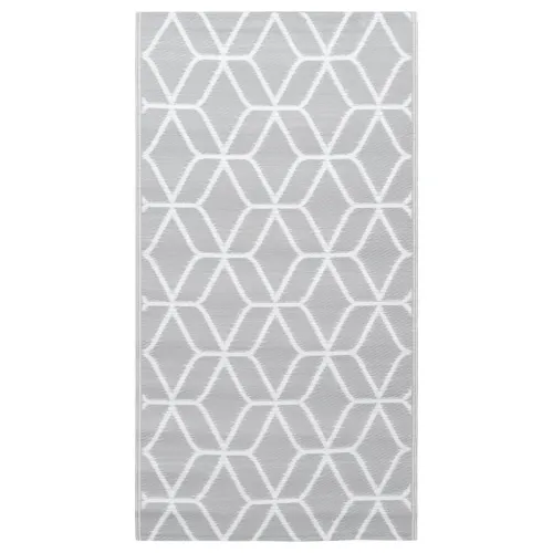 Vanjski tepih ARAKIL sivi 120 x 180 cm PP - Siva i bijela 120 x 180 cm Cijena