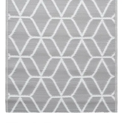 Vanjski tepih ARAKIL sivi 120 x 180 cm PP - Siva i bijela 120 x 180 cm Cijena