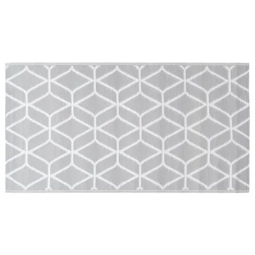 Vanjski tepih ARAKIL sivi 120 x 180 cm PP - Siva i bijela 120 x 180 cm Cijena