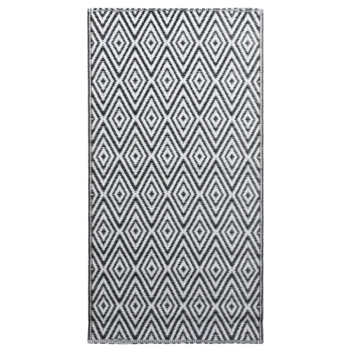 Vanjski tepih ARAKIL bijelo-crni 120 x 180 cm PP - Bijela i crna 120 x 180 cm 1 Cijena