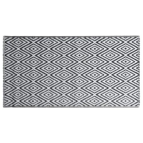 Vanjski tepih ARAKIL bijelo-crni 120 x 180 cm PP - Bijela i crna 120 x 180 cm 1 Cijena