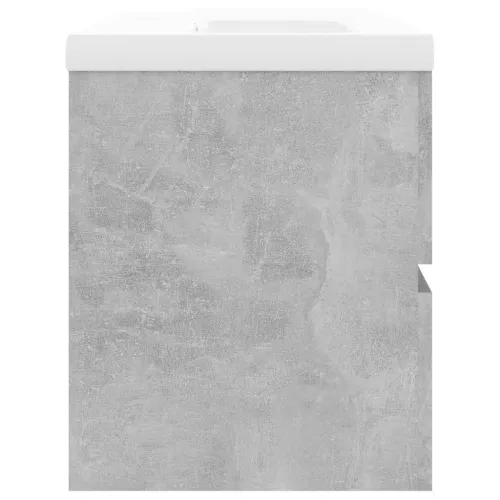 Ormarić s ugrađenim Lavabo - Umivaonikom siva boja betona drvena - Beton siva 100 x 38.5 x 45 cm bez slavine i odvoda Cijena
