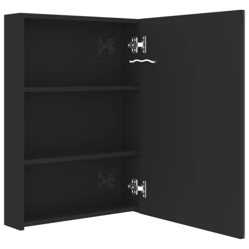 LED kupaonski ormarić s ogledalom sjajni crni 50 x 13 x 70 cm - Sjajna crna 50 x 13 x 70 cm Cijena