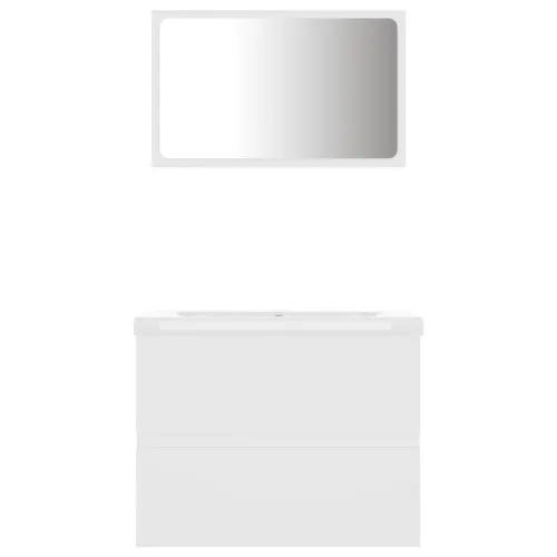 Set kupaonskog namještaja od konstruiranog drva bijeli - Bijela 60 x 38.5 x 45 cm 1 1 Cijena