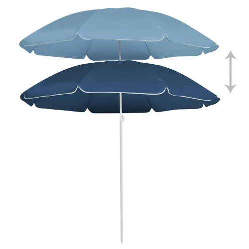 Vrtni suncobran s čeličnim stupom 180 cm plavi - Plava 180 cm 1 Cijena