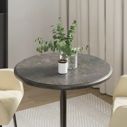 Stolna ploča crna Ø 60 x 2,5 cm mramorna - Crna Ø 60 x 2.5 cm 1 Cijena